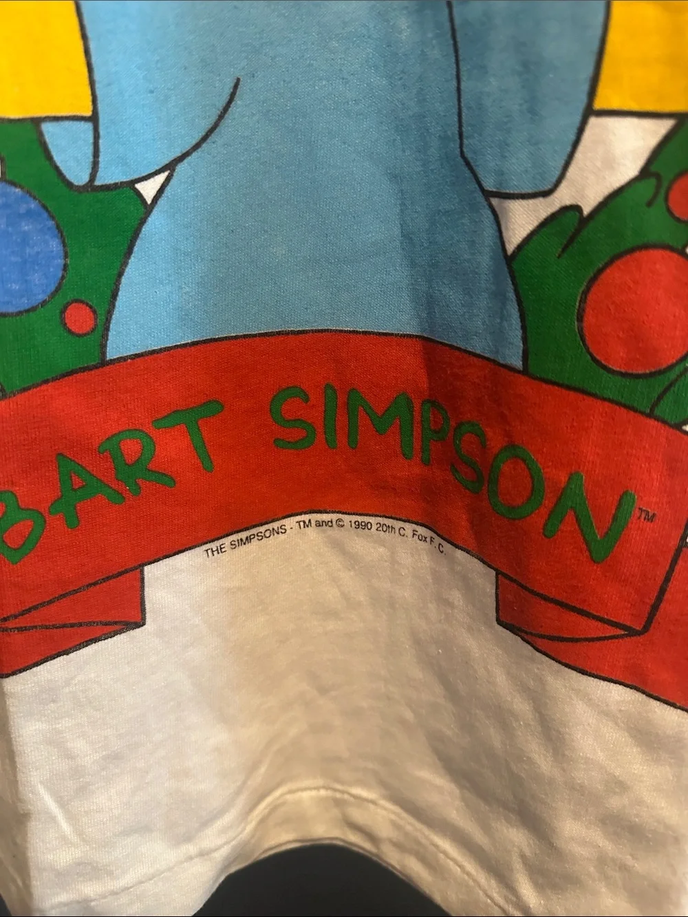 The Simpsons Holiday Bart Simpson White Graphic Tee